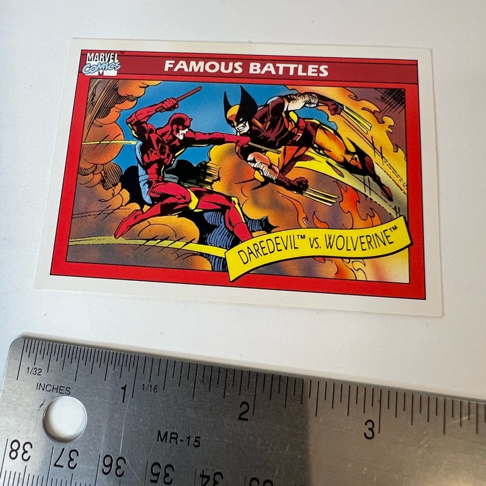 1990 Marvel Universe #109 Daredevil vs. Wolverine